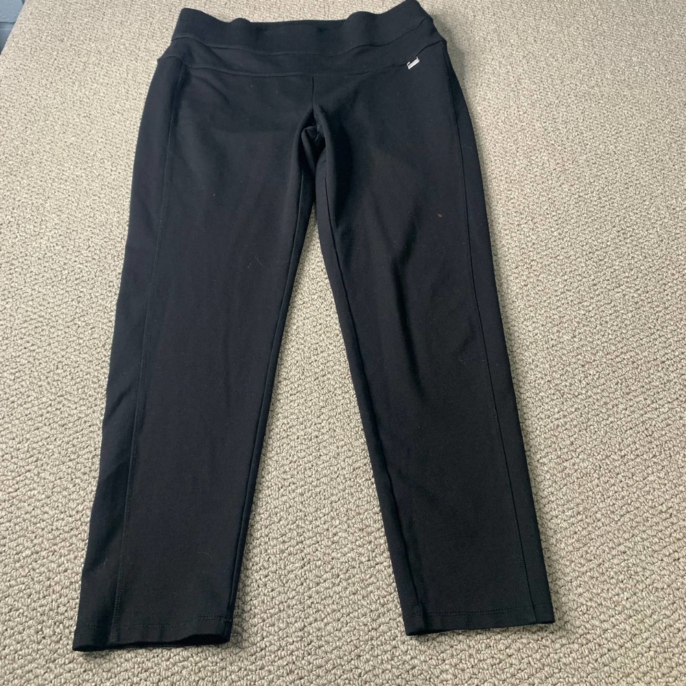 Nine West Womens Leggings Size 1X Black High Waisted Pull On Skinny Leg Casual